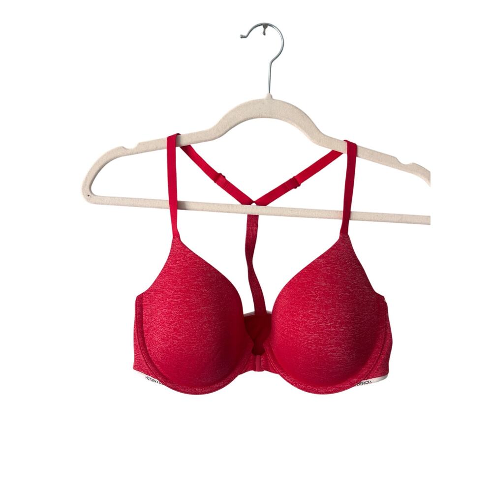 Victoria's Secret Racerback Semi Demi Red Bra 34D